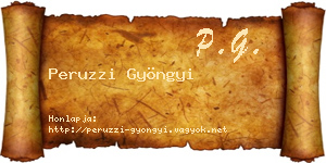 Peruzzi Gyöngyi névjegykártya